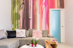 Pull up a futuristic perspex chair for breakfast overlooking the city below, the Prague, Czechia Chic Oasis with a Watercolor Mural near Old Town Square Entire rental unit vacation rental 8575781