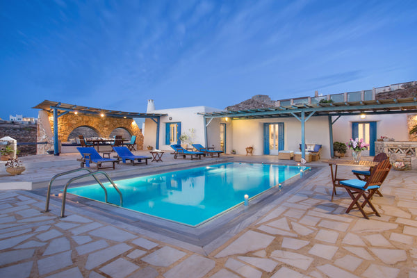 The villa consists of one large living room, three bedrooms, one with double bed Mikonos, Greece Villa Celestia Mykonos Entire villa vacation rental 15831333