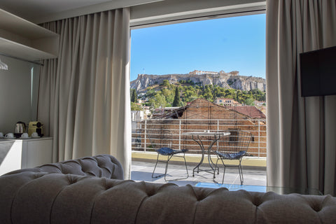 Apartment type (50 m2) with a staggering view of the Acropolis hill and the Part Athens, Greece "Superior Apartment" by 24K Athena Suites Entire serviced apartment vacation rental 51082598
