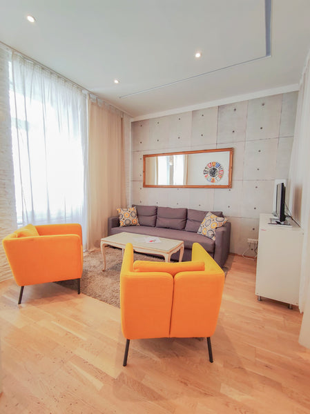 Have a glass of wine while enjoying Netflix on the comfy sofa after exploring Vi Panama City, FL Bright Apartment Mariahilf Entire rental unit vacation rental 44065673