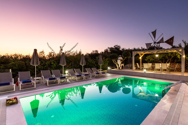 Among the lemon trees and olive trees, lies Villa Kalli. <br />This lovely garde Rethimnon, Greece Great Villa near the beach(2km) with 5 bedrooms! Entire villa vacation rental 19397023