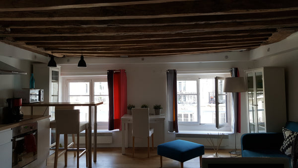 This charming studio with wooden beams is ideally located in the trendy & lively Paris, France Studio au cœur du haut Marais Entire rental unit vacation rental 18849507
