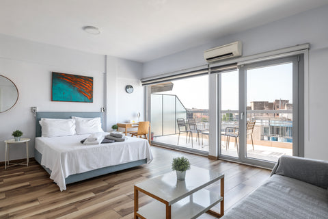 Sky Studios are penthouse apartments, with big personal balconies. The view to t Thessaloniki, Greece Sky Studio 5. Entire condo vacation rental 30056306