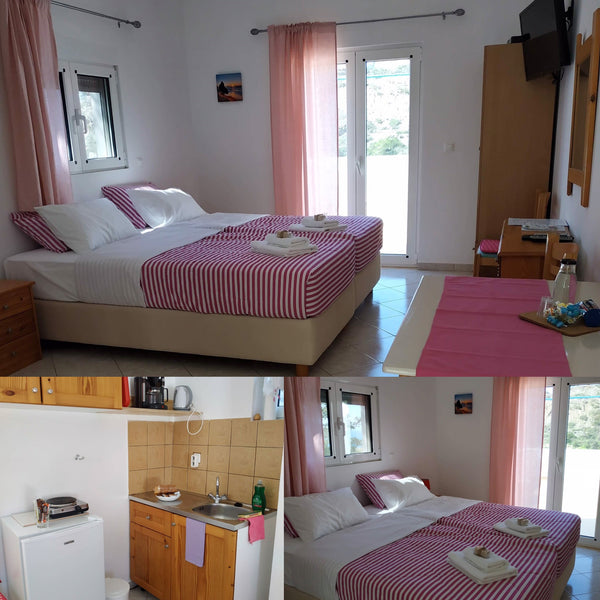 Aaron Studios Apartments A seaside holiday home in the small town of Agia Fotia  Ferma, Greece Agia Fotia-Studio with sea view Entire rental unit vacation rental 31364942