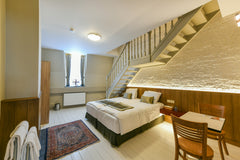 Private bedroom with twin beds & a mezzanine with 2 other beds.<br /><br />Locat Brussels, Belgium Traditional Belgian Room with Mezzanine D Private room in guesthouse vacation rental 24762816