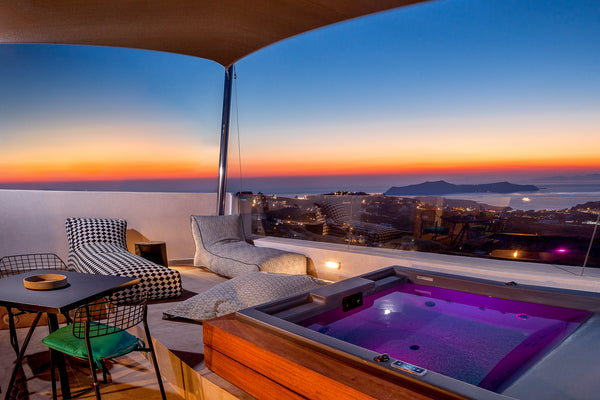 L villa is a 100 m2 unique decorated and modern villa with indoor pool , outdoor  Santorini Soul L Villa Entire villa vacation rental 25000484