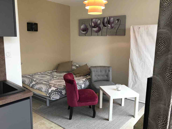 Studio 18m2 avec possibilité de récupérer les clés dans boitier (adaptation COVI Lyon, France Studio tranquille tout confort avec terrasse ! Entire rental unit vacation rental 30040738