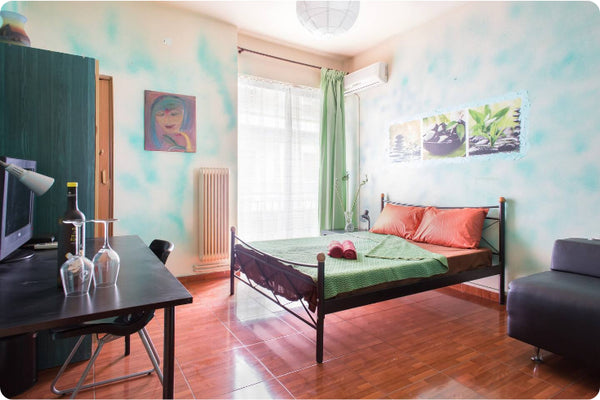 WineSpa2 is a single private room in our huge and bright apartment of 135 sqm in GR WineSpa2 in Athens Historical center Private room in rental unit vacation rental 640856403291594842