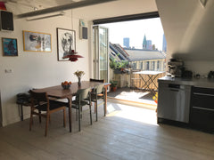 The apartment has a large bright kitchen room with dining area, which opens up t Copenhagen, Denmark Sunny loft apartment in trendy Vesterbro Entire condo vacation rental 649957705381338340