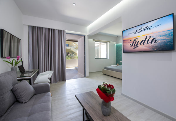 xSuites Hotel is located in the center of Agia Marina Nea Kydonia, just 50 meter  xSuites 5* Lydia Luxury Suite Room in hotel vacation rental 53291063