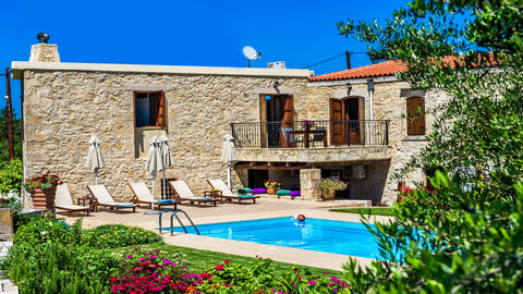 A traditional stone-built Villa with 4 master bedrooms plus 2 small ones and 4 b Rethimnon, Greece Spacious stonebuilt villa in a tranquil setting! Entire villa vacation rental 9974418