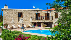 A traditional stone-built Villa with 4 master bedrooms plus 2 small ones and 4 b Rethimnon, Greece Spacious stonebuilt villa in a tranquil setting! Entire villa vacation rental 9974418