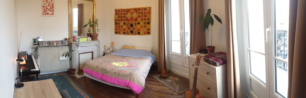 Room with two large windows, a balcony with view on a little park where children Paris, France Beautiful room in appartment Paris 14 Private room in rental unit vacation rental 23708096