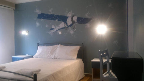 At a distance of 1 km from Afandou Beach, Karmik Concept Pension  It offers air- Afantou, Greece Classic Suite "Blue Aeroplane" Private room in bed and breakfast vacation rental 39304598