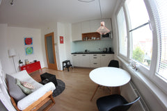 Newly renovated spacious studio (37m2) in a peaceful but trendy residential area Prague, Czechia Central bright studio w/garage parking Entire rental unit vacation rental 16751211