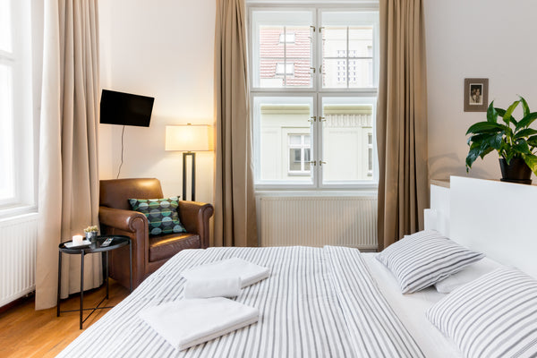 Relax and experience this calm, bright, and spacious apartment with modern decor Prague, Czechia Sun Streams in Corner Windows in Josefov Entire rental unit vacation rental 23097051