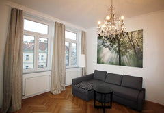 This beautiful and spacious 60m² apartment offers a kitchen, a bedrom with a kin Vienna, Austria Altbauwohnung Entire rental unit vacation rental 35571411