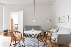 Start the day fixing up breakfast in a smartly-designed kitchen with knotty wood Copenhagen, Denmark Modern, Art-Filled Apartment in the Heart of Copenhagen Entire rental unit vacation rental 24815672
