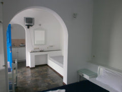 The spacious studios have private balcony opening to the garden or with view to  Paros, Greece Studio 2 guests Garden View in Old Town Room in hotel vacation rental 28503770