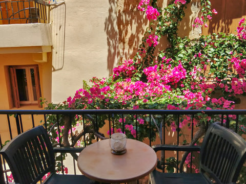 A bright double studio, with a colourful balcony, overlooking a small alley in t Chania, Greece Poppy, a charming studio in Chania old town Entire serviced apartment vacation rental 45228993