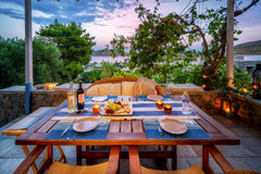 A totally equipped house will serve all your needs and wishes, a place you’ll on  Effimia Guesthouse- Sea View with a yard Cycladic home vacation rental 43782170