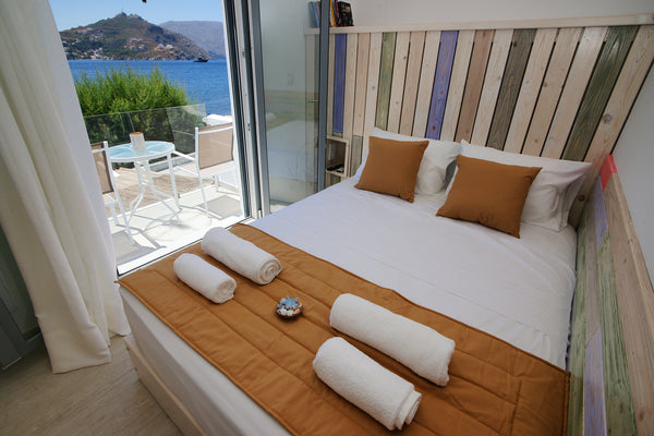 a newly renovated apartment,  on the seashore of Telendos island, with magnifice  POTHEA Apartment - AFRODITE LUXURY ROOMS TELENDOS Entire rental unit vacation rental 36740262