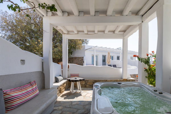 New studio designed using beautiful wood features. With king size bed and  a ful Greece Superior Suite. Garden/ Sea View, terrace Hot Tub. Private room in bed and breakfast vacation rental 11661717