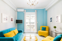 3D Virtual Tour is now available! Visit: bit.ly/3Ga4Q5S. <br />Feel peace and tr Greece Cheerful Art-Filled Apartment with a Parthenon View Entire rental unit vacation rental 22912378