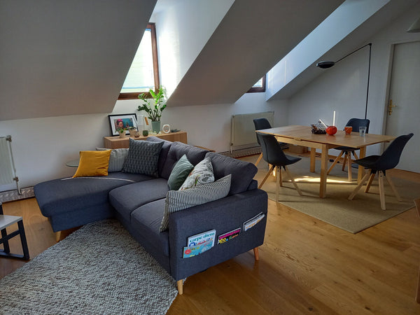Diese Wohnung ist sehr geräumig, bietet viel Platz. Auf der Terrasse kann man gu  Big top floor appartement with terrace near centre Entire condo vacation rental 669614903165448913