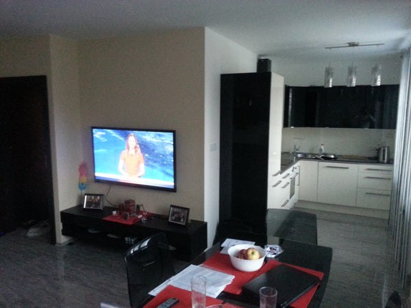 Living room with kitchen, bedroom, bathroom and toilet(55m2). Near flat is tram  Prague, Czechia Nice flat near city center Entire rental unit vacation rental 15920665