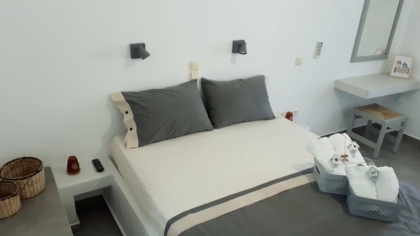 Studio simple, functional with double bed, large balcony in very good location   Greece Foskolos studio one double bed in Kamares Entire serviced apartment vacation rental 19862038