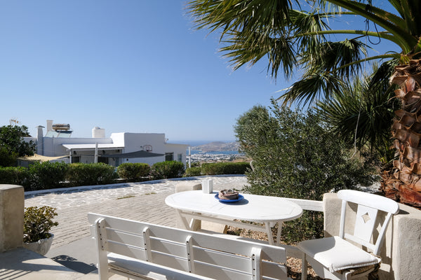 A brand new studio of Cycladic design on the hill above Parikia in Paros. It has Paros, Greece 