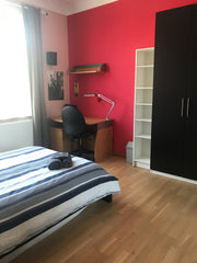 The bedroom is on the first floor of the house (It's the first floor for Europea Woluwe-Saint-Lambert, Belgium Quiet room with a double bed (140x200cm) Private room in home vacation rental 44336243