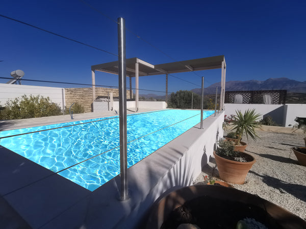 A modern 3 bedroom villa in a quiet location with splendid views of the messara   Villa imagine kamilari crete Cycladic home vacation rental 6288007