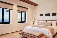 Honeymoon Suite is equipped with one king-size bed. An illy coffee maker, a mini  Honeymoon Suite Private Pool Imerovigli Room in boutique hotel vacation rental 42088850