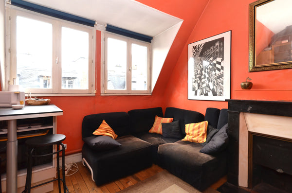 In a classic Hausmannian building, 7th floor, no lift, calm and luminous studio  Paris, France Charming studio near ChampsElysées Private room in bed and breakfast vacation rental 3466240