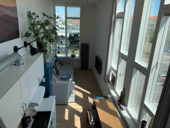 A lovely, light, modern apartment with a very high ceiling and big windows with  Copenhagen, Denmark Cosy apartment with great view next to the Metro Entire condo vacation rental 21209564