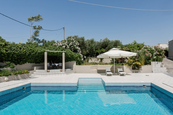 Serve dinner on the leafy veranda with unobstructed views of the Cretan mountain Heraklion, Greece Savor Simple Living at an Idyllic, Secluded Poolside Escape Entire home vacation rental 1170235