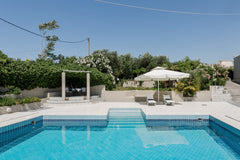 Serve dinner on the leafy veranda with unobstructed views of the Cretan mountain Heraklion, Greece Savor Simple Living at an Idyllic, Secluded Poolside Escape Entire home vacation rental 1170235