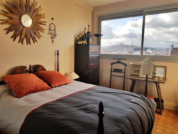 Votre chambre au 9ème étage se situe dans un quartier central de Lyon.  La Part  Occitanie, France Tête D'Or : Chambre privée vue Fourvière Private room in rental unit vacation rental 21941610
