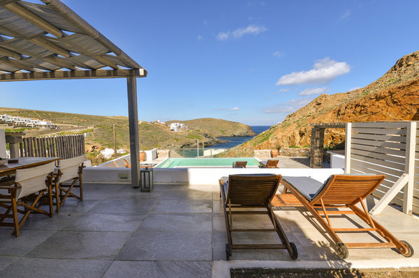 Mare Suite features 2 A/C master bedrooms with double beds, TV, 2 bathrooms and  Voula, Greece Miramare Mare Suite Mykonos with private pool Entire home vacation rental 32693673