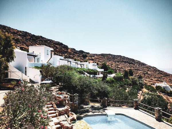 Perched above the bay of Porto Agios Ioannis, this cheerful apartment set amongs Greece Bella Vista 1BR Sea View Apt, Hammock, Shared Pool Entire rental unit vacation rental 7931973