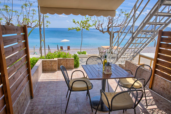 The Haraki Dream View is just 3 meters from the beach and has a private patio ov Greece Haraki Dream View Entire rental unit vacation rental 18136169