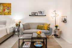 This stunning studio apartment is situated in a renovated 20th-century Art-Nouve Libochovice, Czechia Charming Apartment by the River with Free Breakfast Entire rental unit vacation rental 22163839