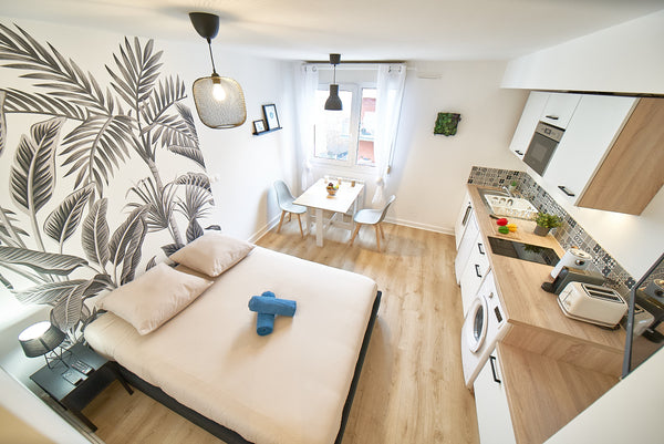 Joli studio entièrement rénové situé dans le 8e arrondissement de Lyon, tout pro Lyon, France Le Petit Villon- Maison de la Danse-Montplaisir Entire rental unit vacation rental 47781316
