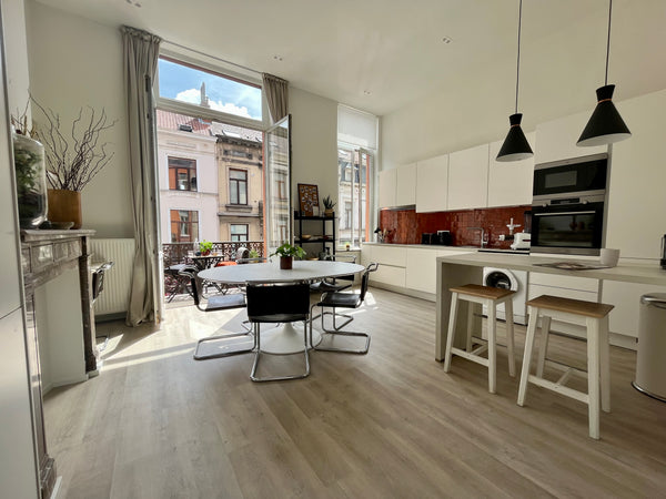 Cet appartement, fraichement rénové et très lumineux, est à proximité directe de Brussels, Belgium Appartement Chaleureux - Quartier du Châtelain Entire rental unit vacation rental 633035784030379348