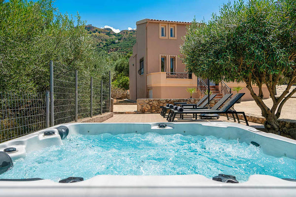 The lovely 2-bedroom Nature House offers a private outdoor Jacuzzi, and it is lo Chania, Greece Nature House, 2 BD, 1 BA, private Jacuzzi Entire cottage vacation rental 13630576