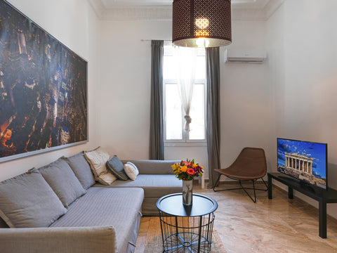 An apartment in a 2-floor classical Athenian building with a backyard, including Chalandri, Greece Elegant, affordable apartment with a fireplace Entire condo vacation rental 641120744708828726