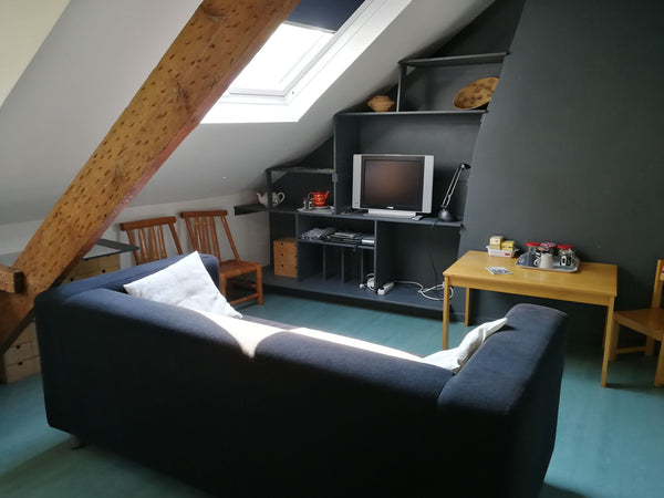 op 10 min stappen van Gent Centrum, badkamer met bad/douche en keukentje ter bes Ghent, Belgium Loft Lien in Gent Centrum Entire loft vacation rental 8077970