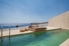 Unique earth-sheltered villa with unlimited sea view, 250m from the beach, with  Rethimnon, Greece Altera-Ourania beach villa, pool (adults only) Entire villa vacation rental 51932580